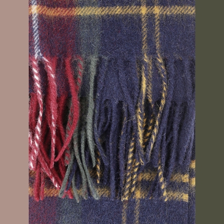 Barbour Sciarpa in tartan in lana e cashmere verde e rosso