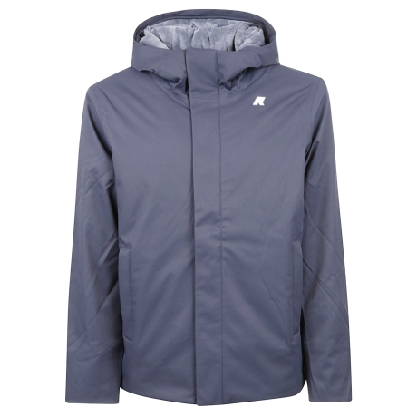 Kway Giubbotto corto uomo con interno in eco pelliccia blu