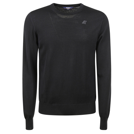 Kway Girocollo uomo in lana merinos nero