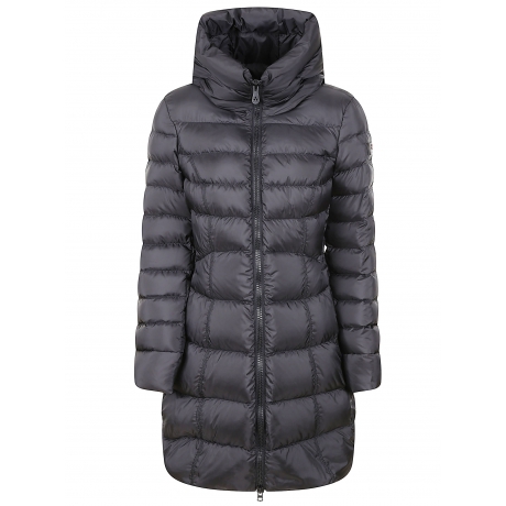 Peuterey Piumino lungo donna nero in nylon sagomato
