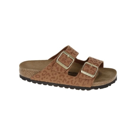 Birkenstock sandali donna arizona doppia fascia in pelle stampa animalier