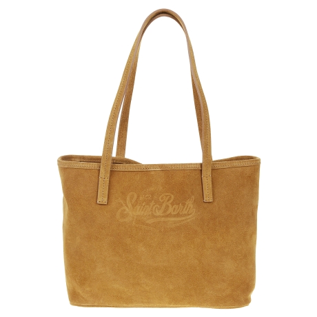 Saint Barth borsa donna city regular in camoscio cammello