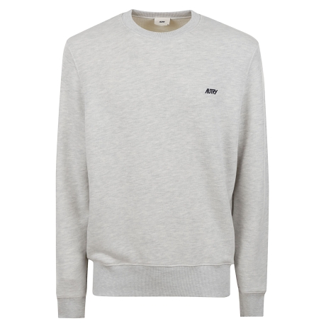 Autry felpa uomo girocollo in cotone grigio
