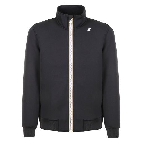 Kway felpa uomo in neoprene nero