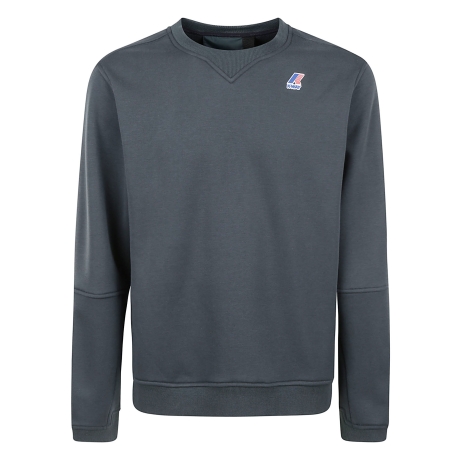 Kway maglione uomo verde in cotone e pile