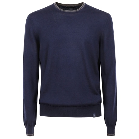Fay maglia girocollo uomo in lana blu