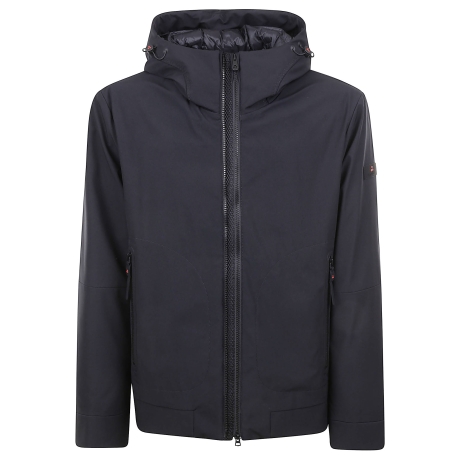 Peuterey giacca corta soft shell uomo con cappuccio fisso nero