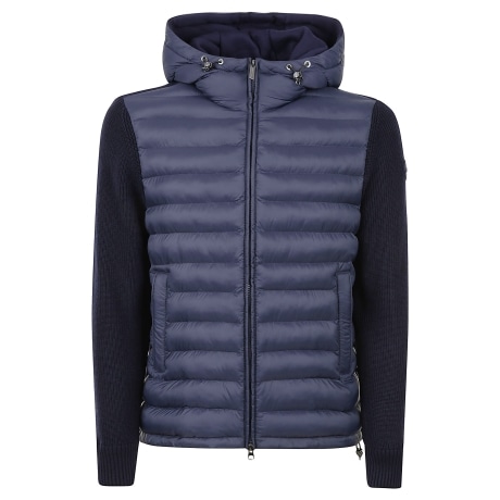 Colmar giubbotto uomo con cappuccio e maniche in maglia blu