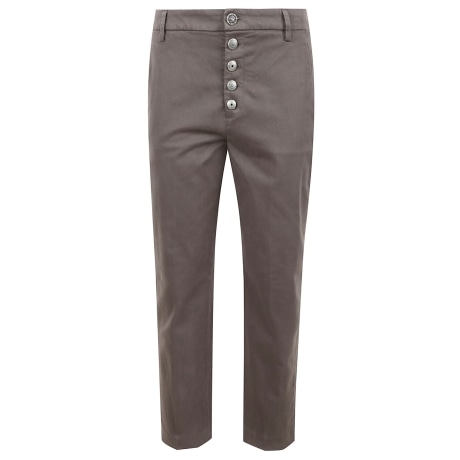 Dondup pantaloni donna cropped cioccolato