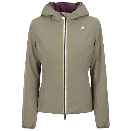 Kway giubbotto lily donna reversibile verde e bordeaux