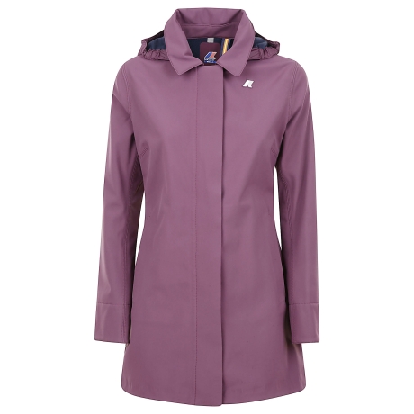 Kway giubbotto mathy donna con colletto in neoprene  bordeaux