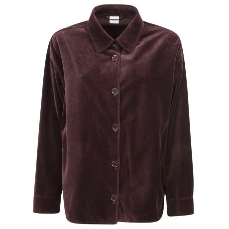 Aspesi overshirt donna in velluto bordeaux