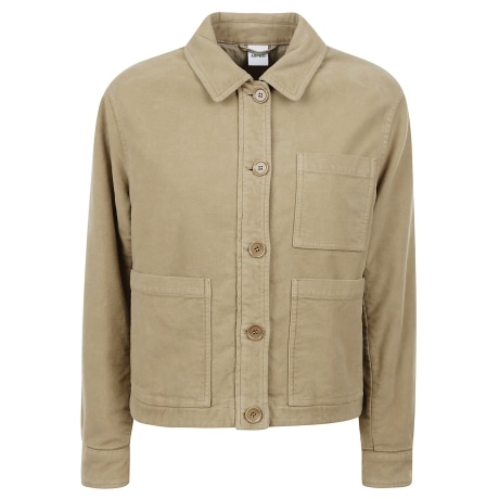 Aspesi giacca donna boxy in cotone beige