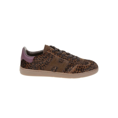 Hogan scarpe donna cool in camoscio animalier