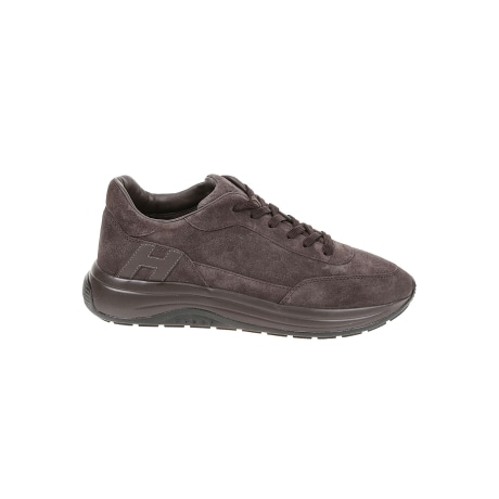 Hogan scarpe uomo hi light in camoscio marrone