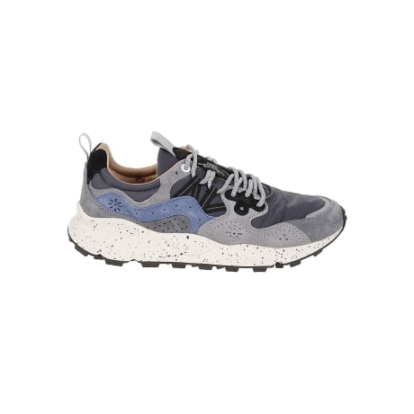 Flower Mountain sneakers uomo in suede e tessuto tecnico marrone nero e grigio