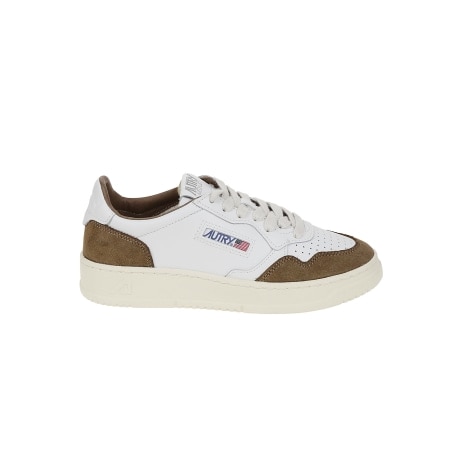 Autry scarpa donna medalist pelle e camoscio bianca e tabacco