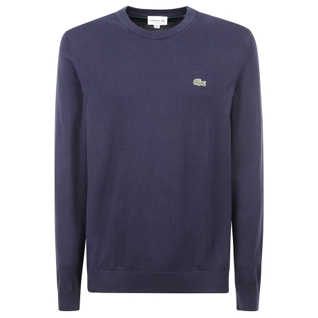 Lacoste maglia girocollo uomo in cotone blu