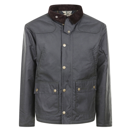 Barbour giacca uomo reelin in cotone cerato salvia
