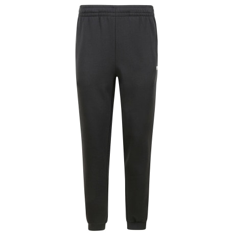 Lacoste pantaloni tuta uomo  tapered fit in tessuto felpato nero