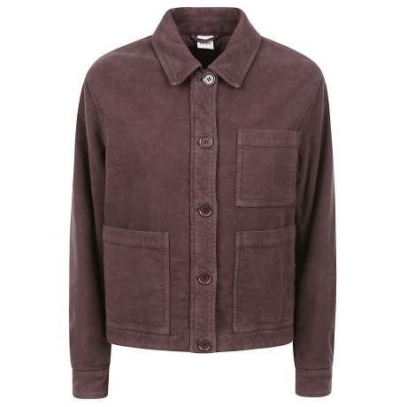 Aspesi giacca donna boxy in cotone bordeaux