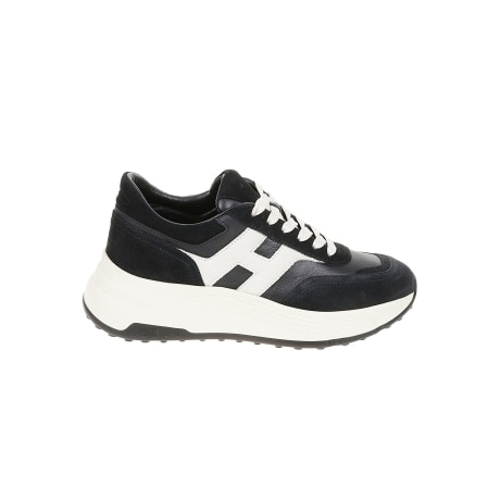 Hogan scarpe donna hi-fi in camoscio nero