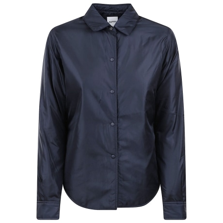 Aspesi giacca camicia donna in nylon leggero blu