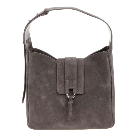 Hogan borsa donna hobo trend in pelle scamosciata marrone