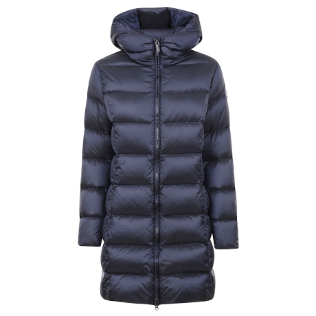 Colmar piumino lungo donna con cappuccio blu