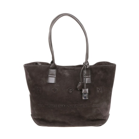 Hogan borsa shopping piccola donna in camoscio marrone