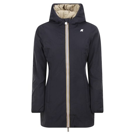Kway giubbotto donna denise reversibile nero e beige