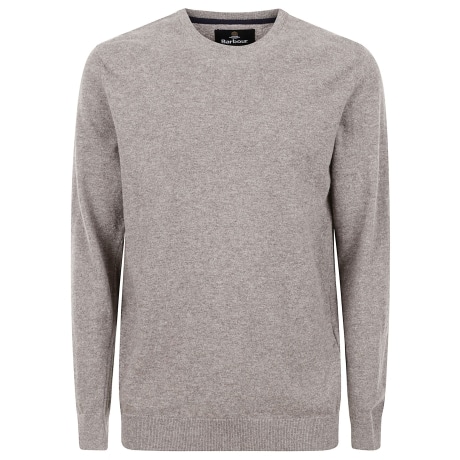 Barbour maglia girocollo uomo in lambswool  tortora