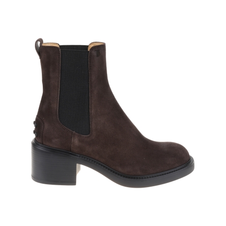 Tod's stivaletto donna in camoscio marrone